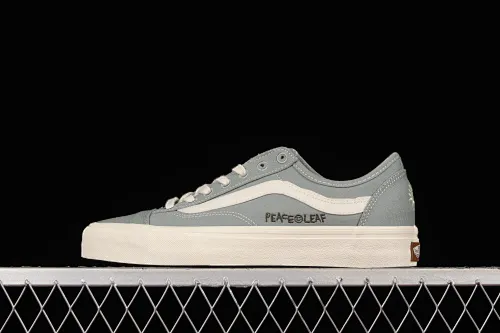 All categories Vans Vans series Vans Mid Vans China Vans Old Skool Vans gray green side stripes fun printed low-top casual sneakers VN0A54F4AST